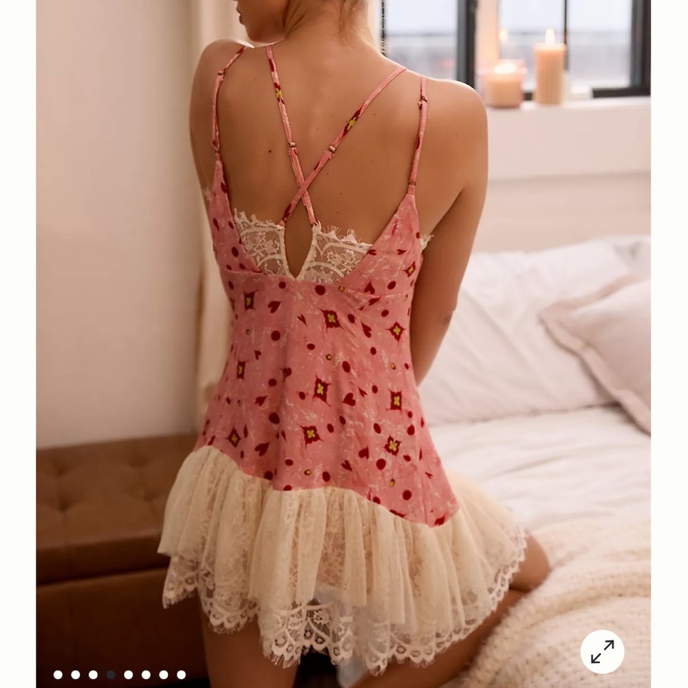 (NWT) Anthropologie GÜLHATUN AYDIN Sweetheart Mini Sleep Dress Nightgown. - Picture 6 of 9